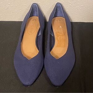 Corso Como Women's Navy Blue Slip On Ballet Flats Pointed Toe Size 6M